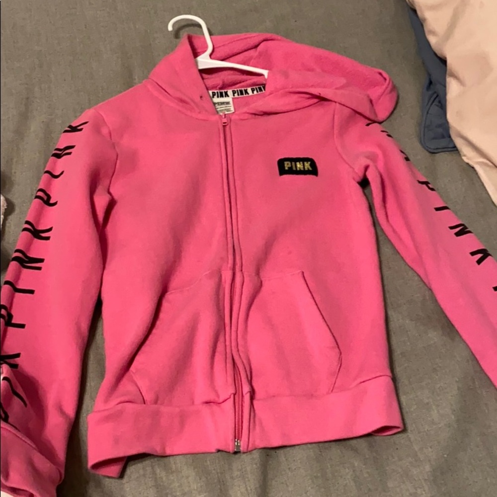 pink PINK zip-up